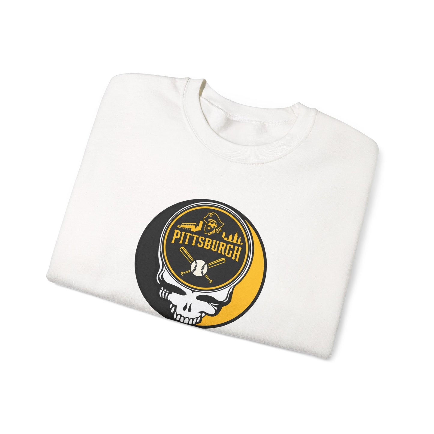 Pittsburgh Pirates Grateful Dead Stealie Crewneck Sweatshirt - MLB