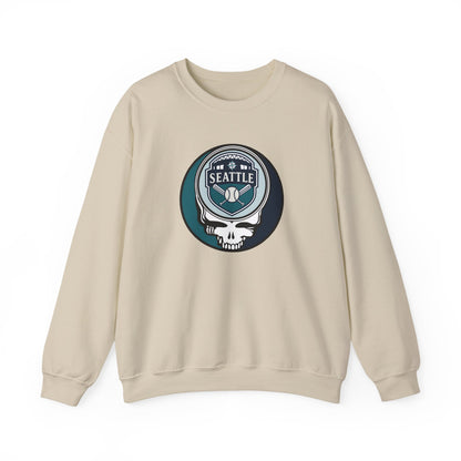Seattle Mariners Grateful Dead Stealie Crewneck Sweatshirt - MLB
