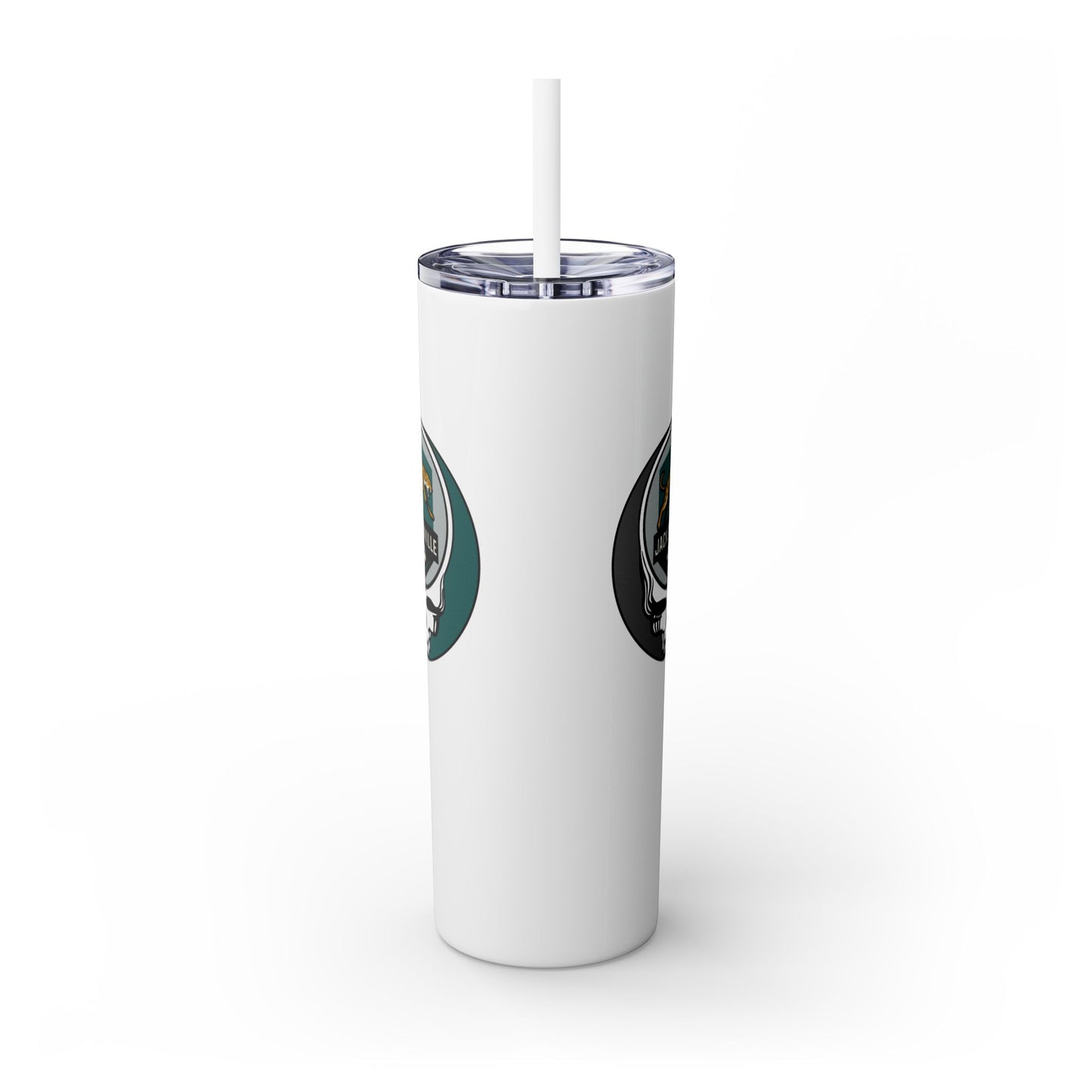 Jacksonville Football Stealie Skinny Tumbler with Straw, 20oz - NFL