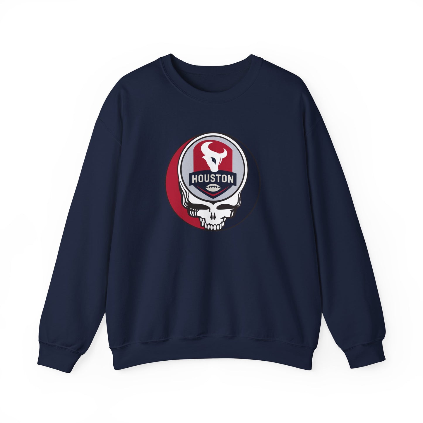 Houston Football Grateful Dead Stealie Crewneck Sweatshirt - NFL
