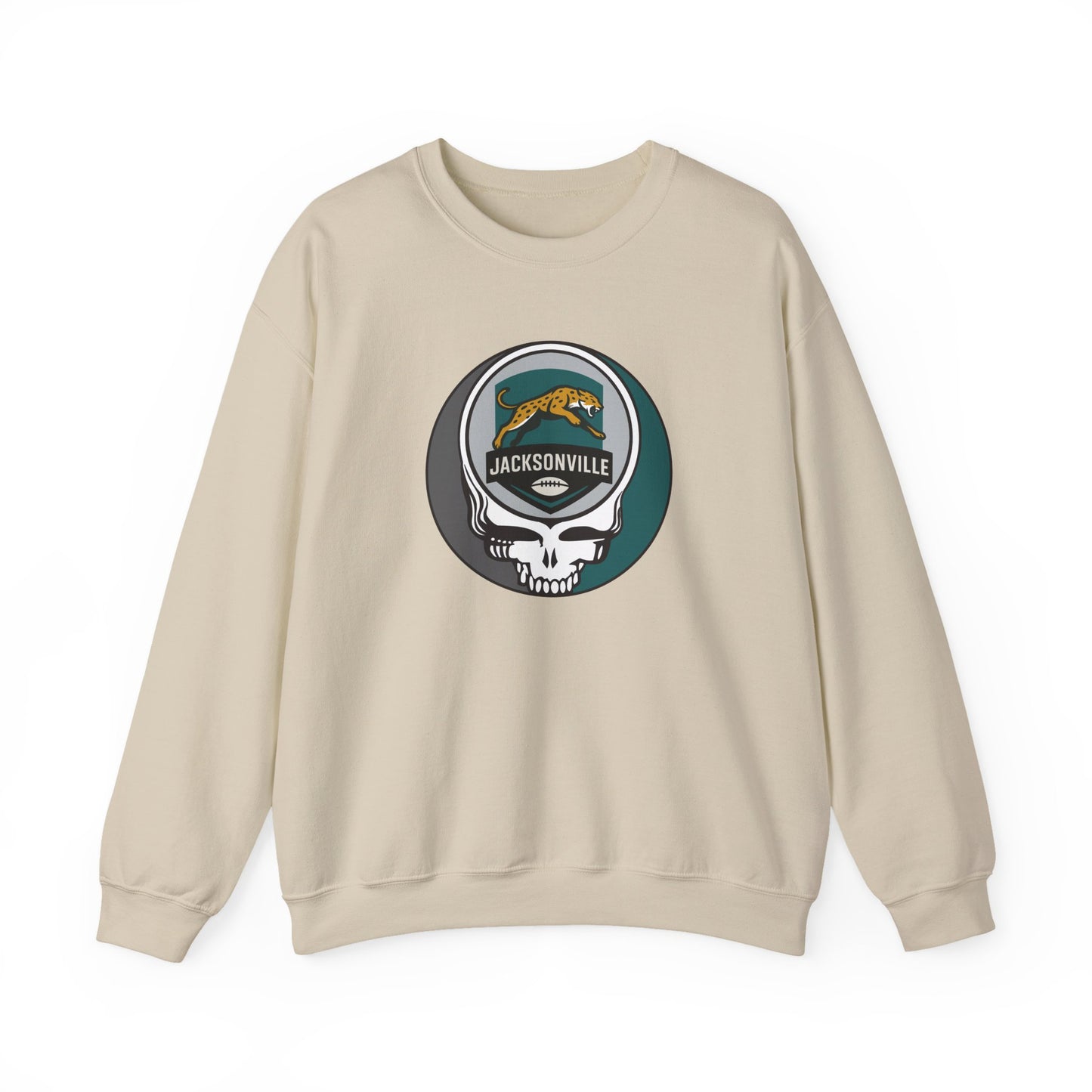 Jacksonville Football Grateful Dead Stealie Crewneck Sweatshirt - NFL