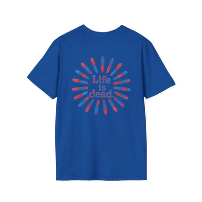 Tie Dye Sunburst and Jerry Life is dead. Grateful Dead T-Shirt