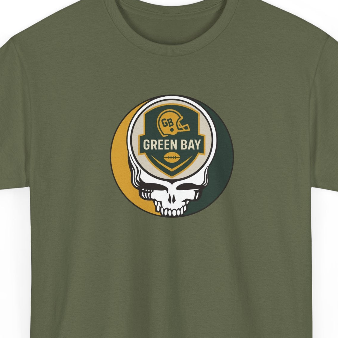 Green Bay Football Stealie Grateful Dead Steal Your Face T-Shirt - NFL