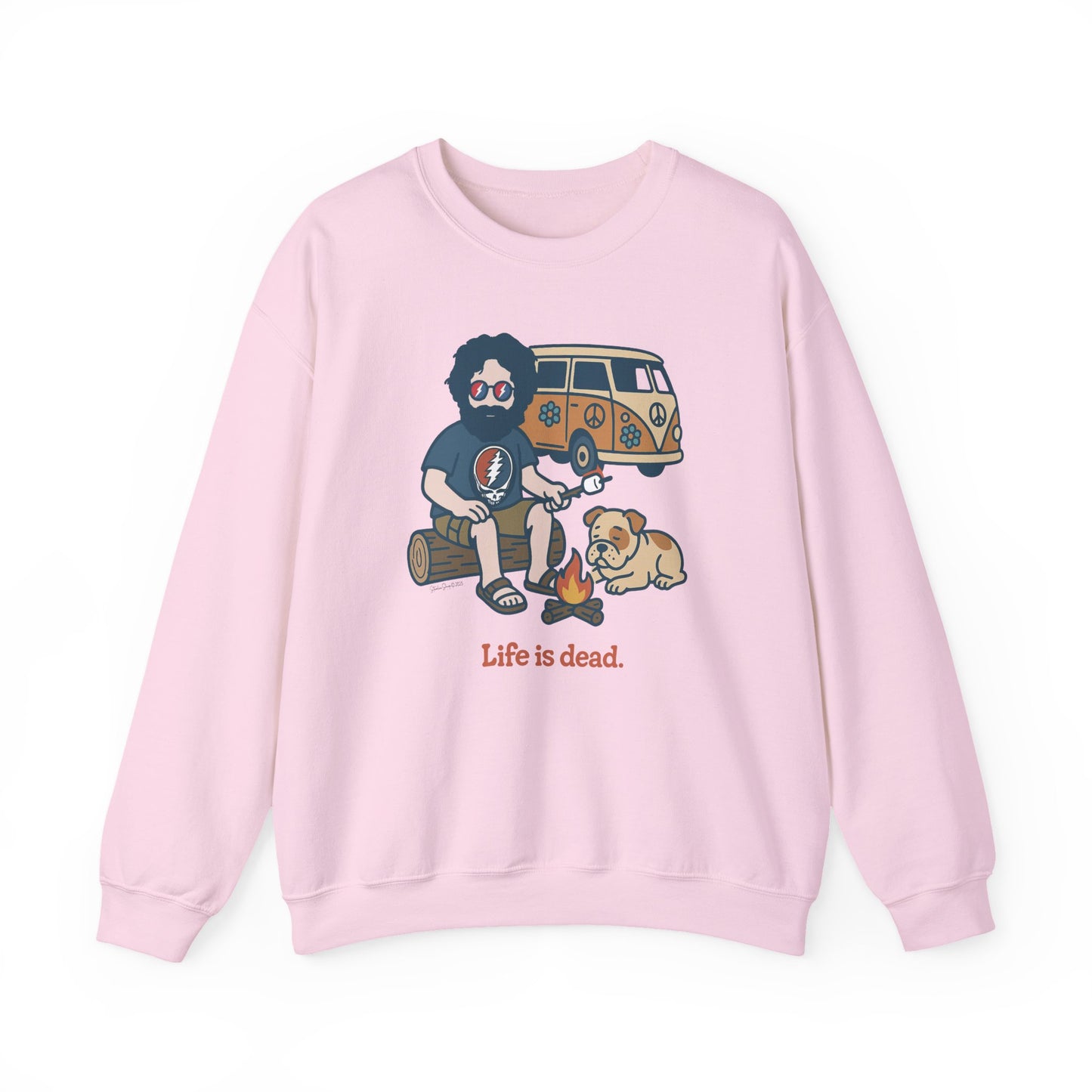 Jerry and Frank are Camping | Life is dead. Crewneck Sweatshirt
