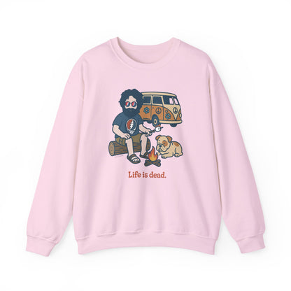 Jerry and Frank are Camping | Life is dead. Crewneck Sweatshirt