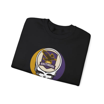 Baltimore Football Grateful Dead Stealie Crewneck Sweatshirt - NFL