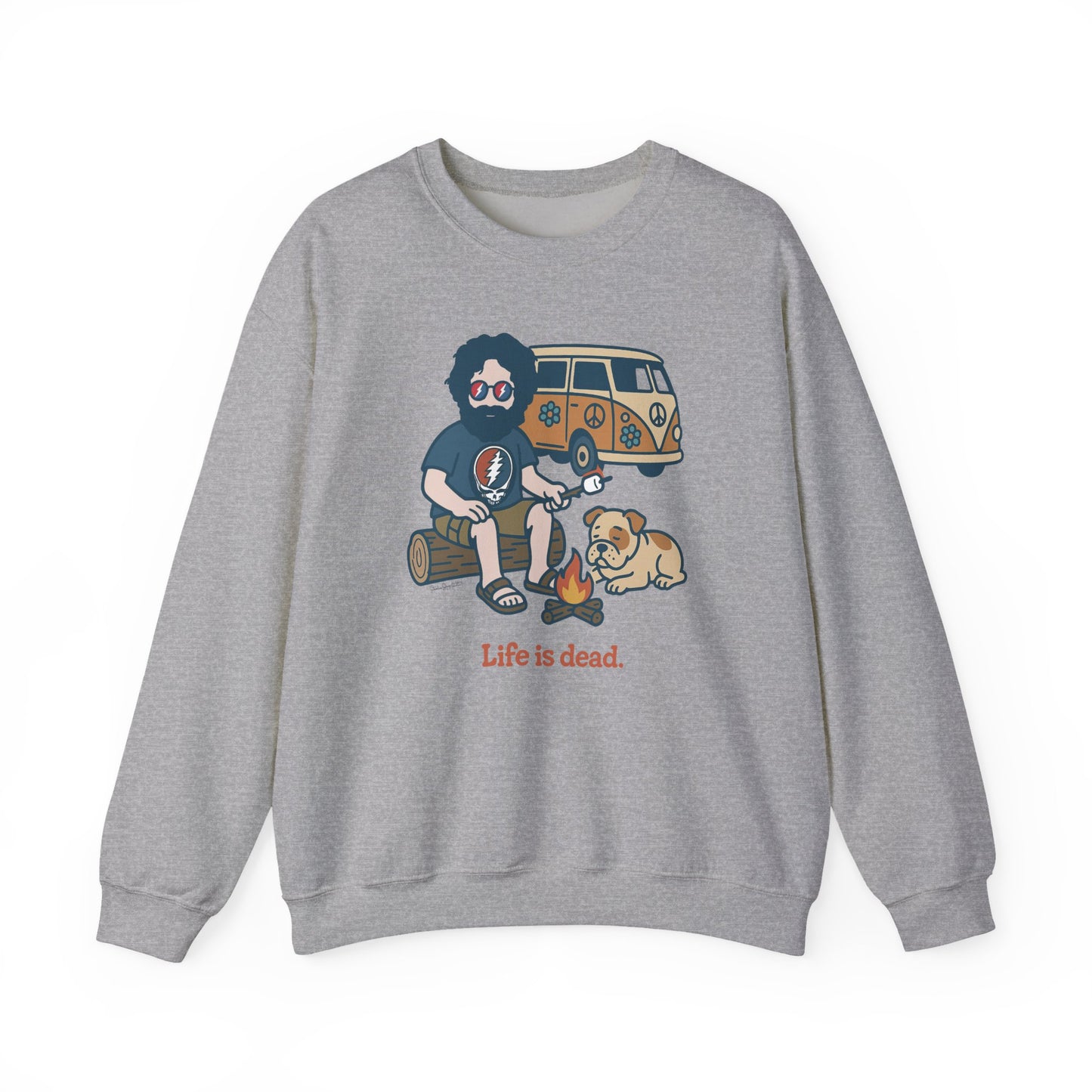 Jerry and Frank are Camping | Life is dead. Crewneck Sweatshirt