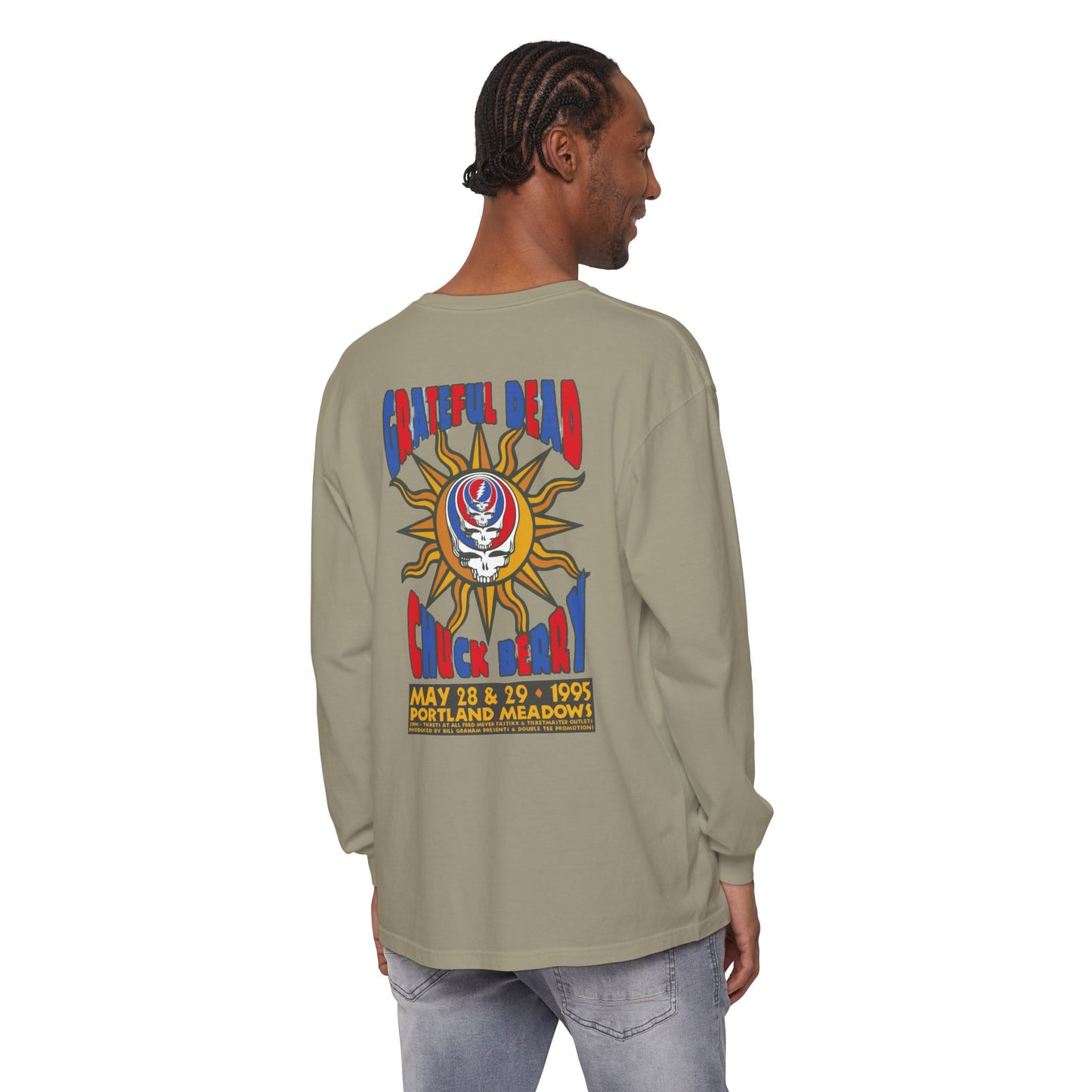 Grateful Dead and Chuck Berry Two-Sided Concert Tee - Vineyard Collection Garment-Dyed Long Sleeve
