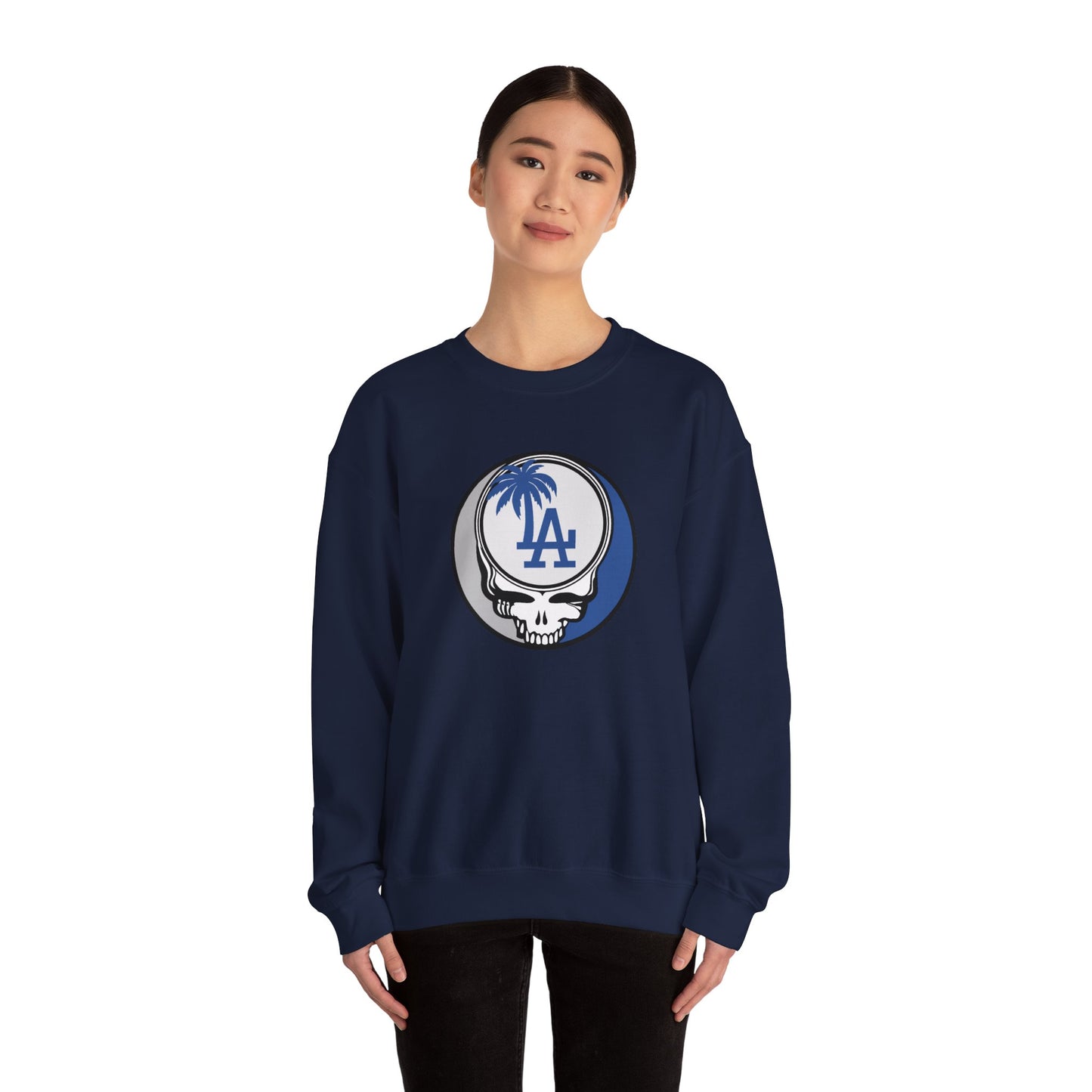 Los Angeles Dodgers Grateful Dead Stealie Crewneck Sweatshirt - MLB