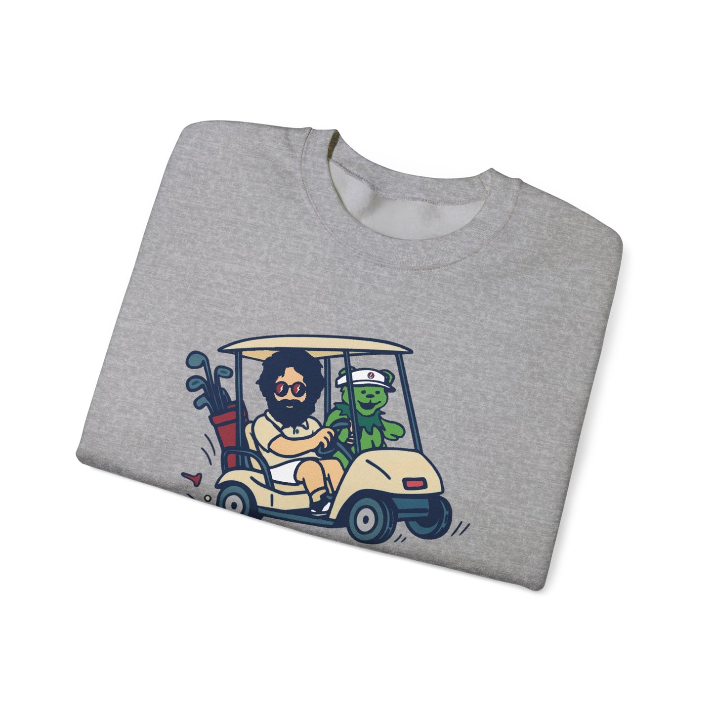 Joy Ridin' Jerry and The Bear | Life is dead. Crewneck Sweatshirt
