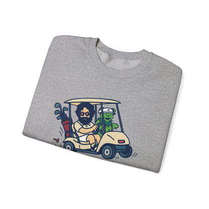 Joy Ridin' Jerry and The Bear | Life is dead. Crewneck Sweatshirt