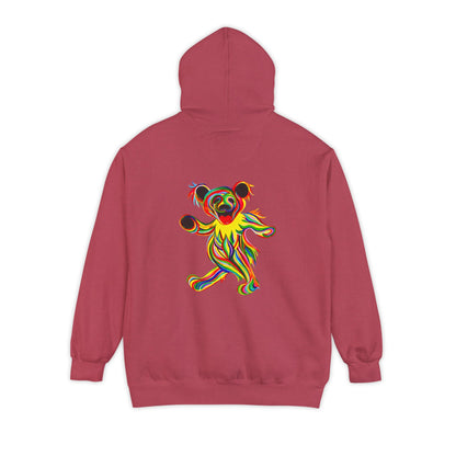 Tie-Dye Bear Vineyard Collection Unisex Garment-Dyed Hoodie