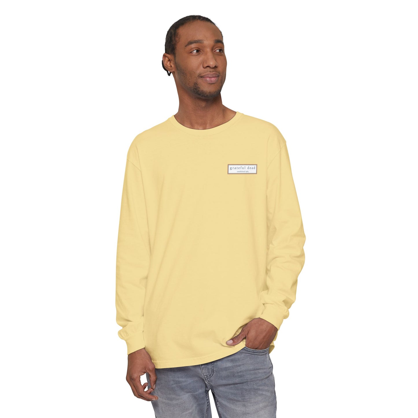 Grateful Dead Jerry Garcia Two-Sided Vineyard Collection Garment-dyed Long Sleeve T-Shirt