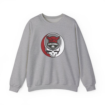Arizona Cardinals Grateful Dead Stealie Crewneck Sweatshirt