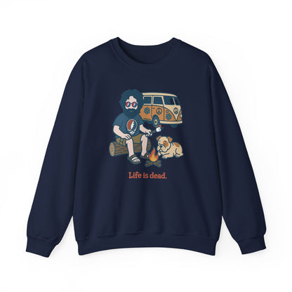 Jerry and Frank are Camping | Life is dead. Crewneck Sweatshirt