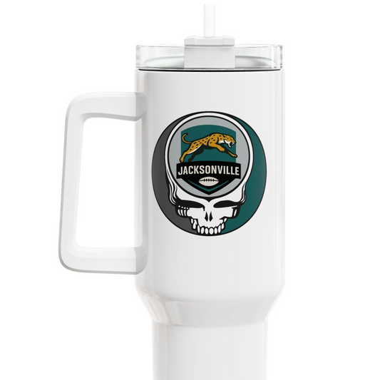 Jacksonville Football Stealie "Fat Man" Tumbler,  Double Insulated 40oz Travel Mug - NFL