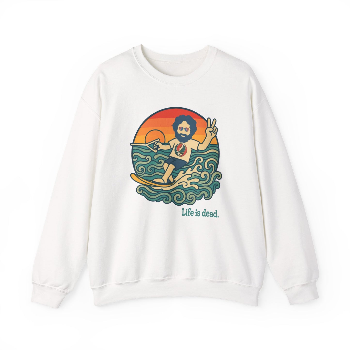 Waterskiin' Jerry Life is dead. Crewneck Sweatshirt