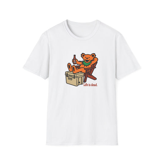 Chillin' Bear - Life is dead. Grateful Dead TShirt