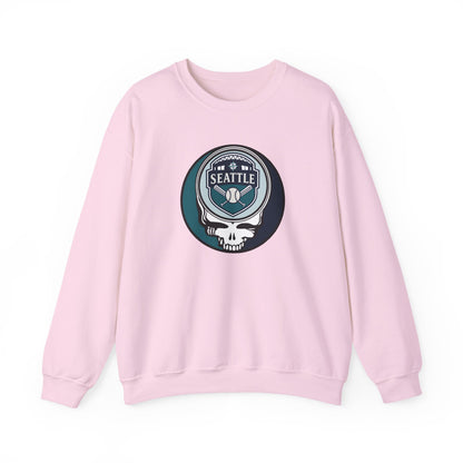 Seattle Mariners Grateful Dead Stealie Crewneck Sweatshirt - MLB