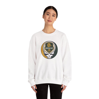 Green Bay Football Grateful Dead Stealie Crewneck Sweatshirt