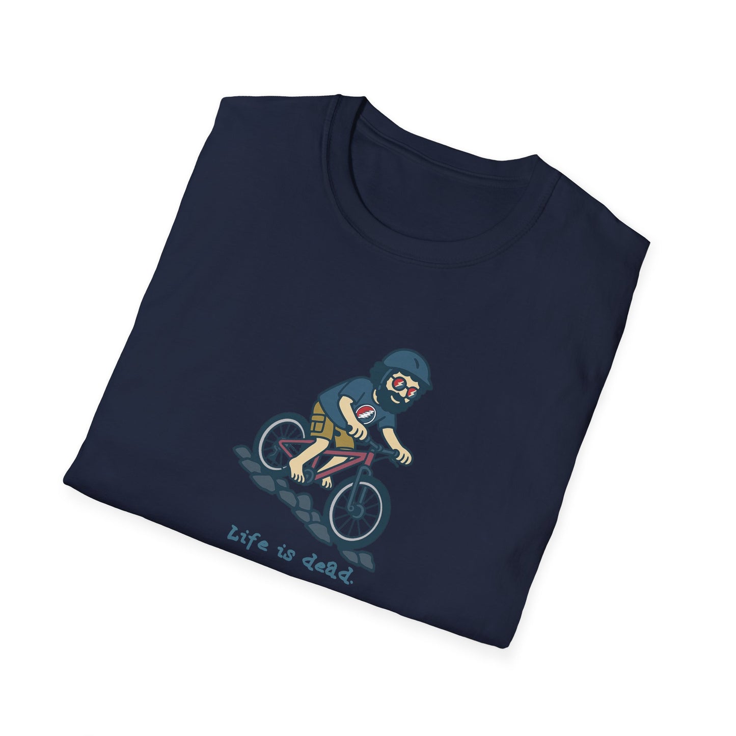 Mountain Bikin' Jerry - Life is dead. Grateful Dead TShirt