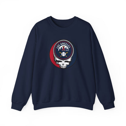 Los Angeles Angels Stealie Grateful Dead Crewneck Sweatshirt - MLB