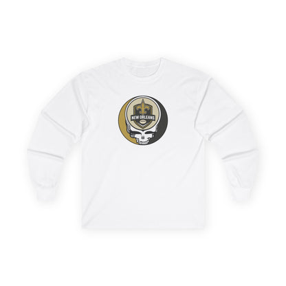 New Orleans Football Stealie Ultra Cotton Long Sleeve Tee
