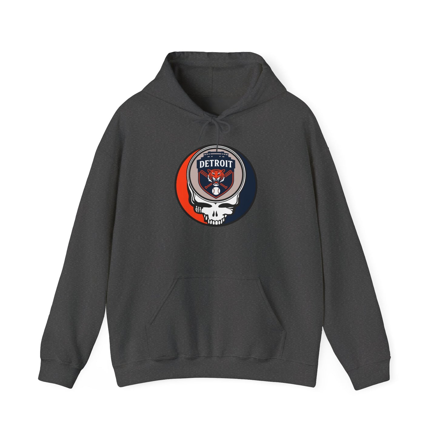 Detroit Tigers Grateful Dead Unisex Heavy Blend Hoodie - Hooded Sweatshirt