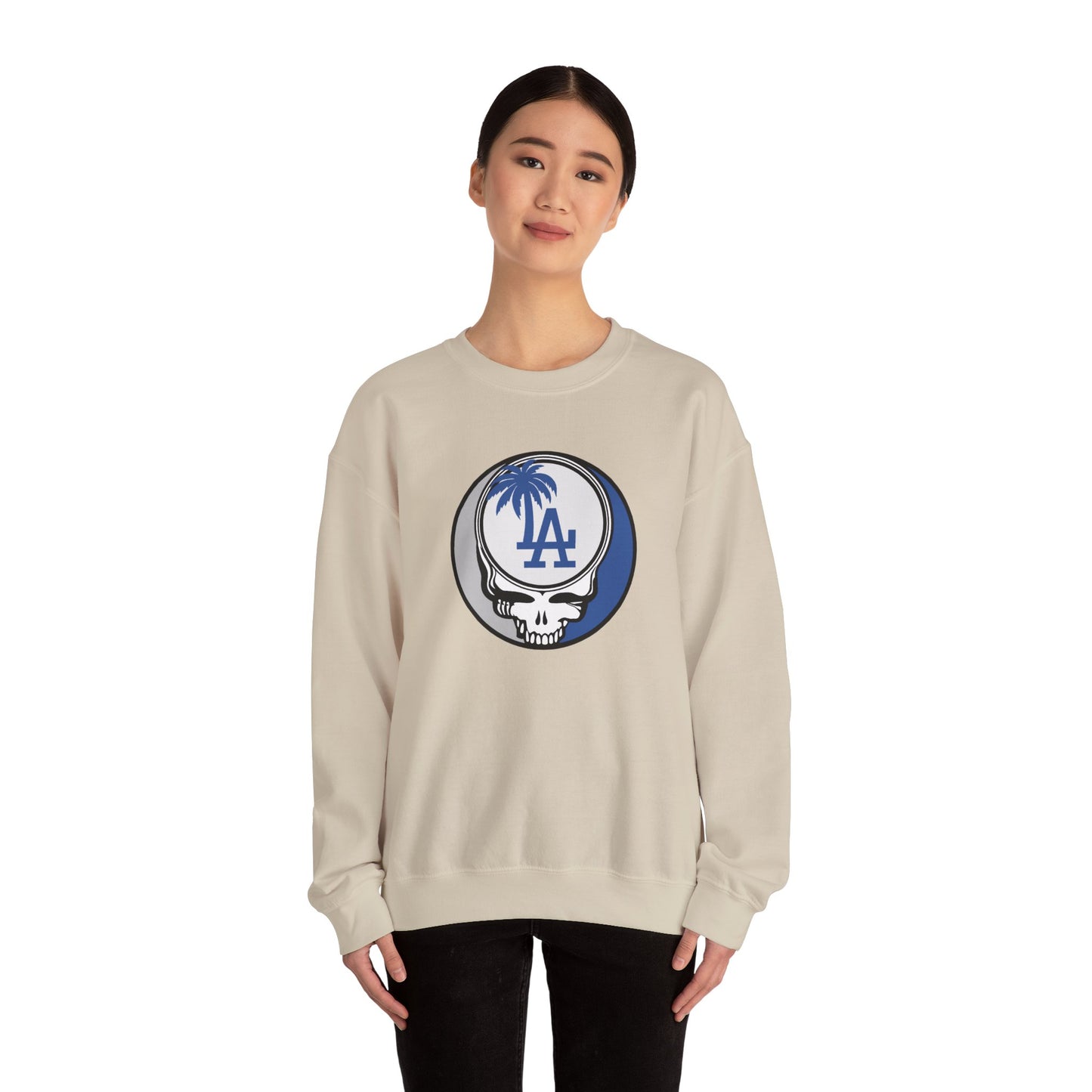 Los Angeles Dodgers Grateful Dead Stealie Crewneck Sweatshirt - MLB
