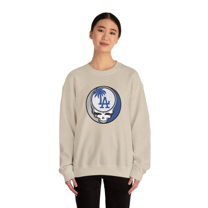 Los Angeles Dodgers Grateful Dead Stealie Crewneck Sweatshirt - MLB