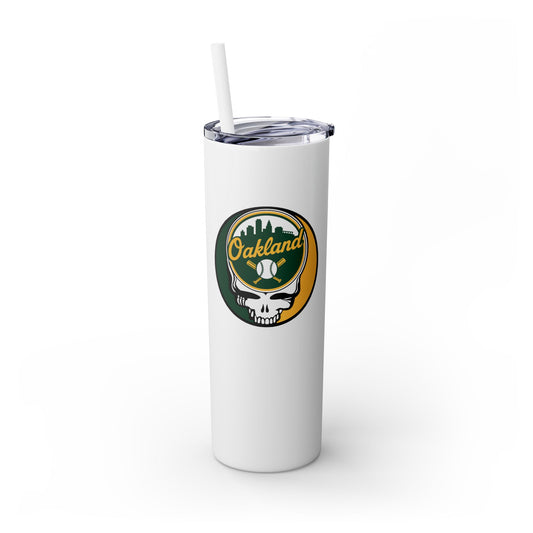 Oakland A's Skinny Tumbler with Straw, 20oz