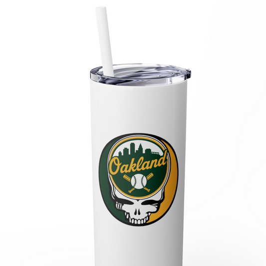 Oakland A's Skinny Tumbler with Straw, 20oz