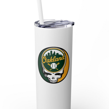 Oakland A's Skinny Tumbler with Straw, 20oz