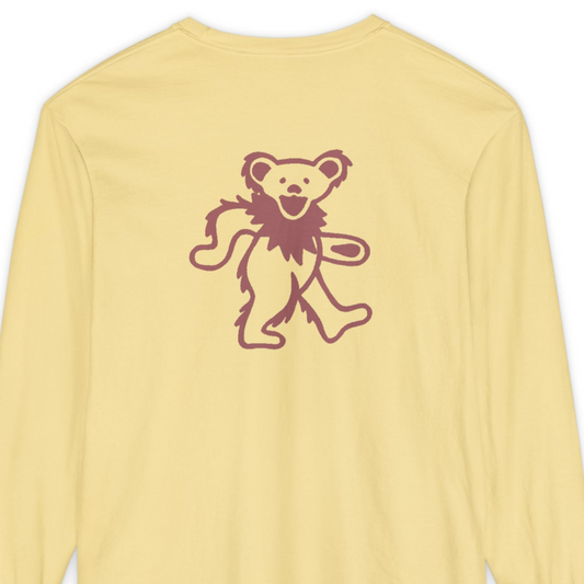 Grateful Dead Dancing Bear Two-Sided Vineyard Collection Garment-dyed Long Sleeve T-Shirt