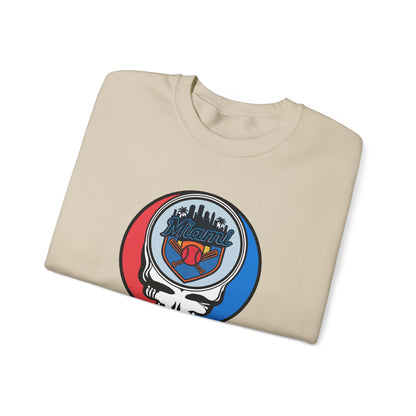 Miami Marlins Grateful Dead Stealie Crewneck Sweatshirt - MLB