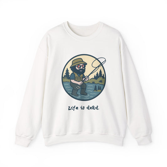 Fly Fishin' Jerry | Life is dead. Crewneck Sweatshirt