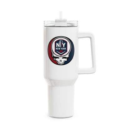 New York Football Stealie "Fat Man" Tumbler,  Double Insulated 40oz Travel Mug - NFL