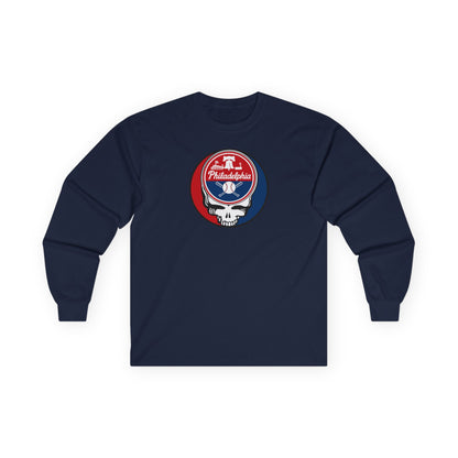 Philadelphia Phillies Stealie Grateful Dead Long Sleeve Tee - MLB