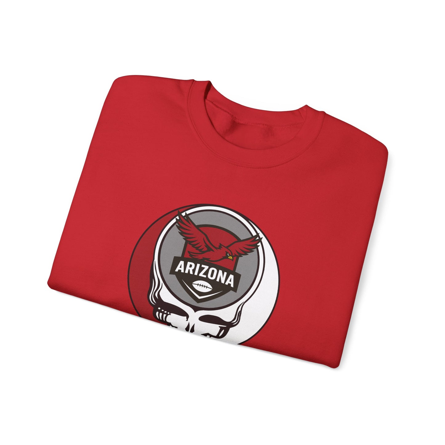 Arizona Cardinals Grateful Dead Stealie Crewneck Sweatshirt