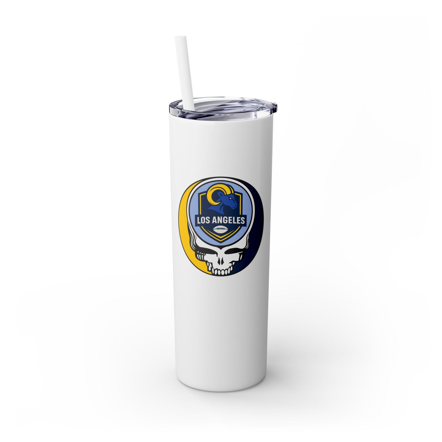 Los Angeles Football Stealie Skinny Tumbler with Straw, 20oz - NFL