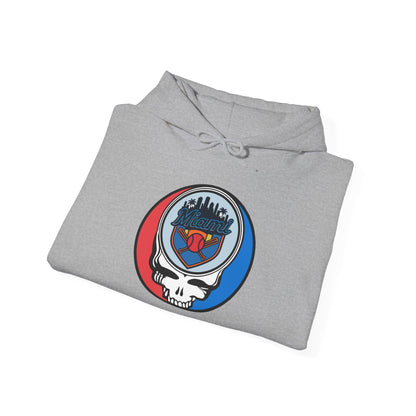 Miami Marlins Grateful Dead Unisex Heavy Blend Hoodie - Hooded Sweatshirt