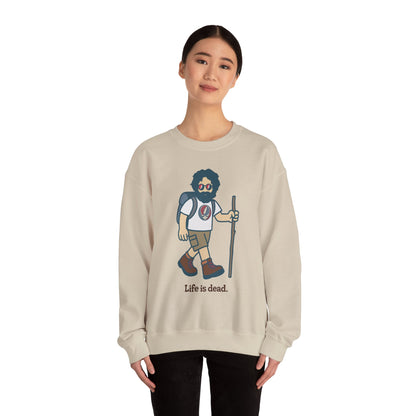 Hikin' Jerry | Life is dead. Crewneck Sweatshirt