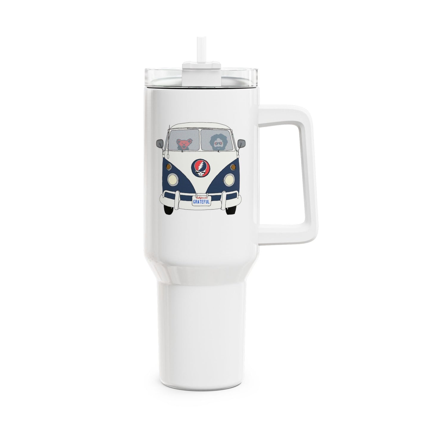 Jerry's On The Bus "Fat Man" Tumbler,  Double Insulated 40oz Travel Mug