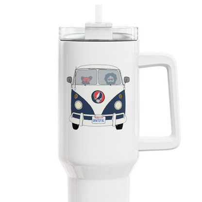 Jerry's On The Bus "Fat Man" Tumbler,  Double Insulated 40oz Travel Mug