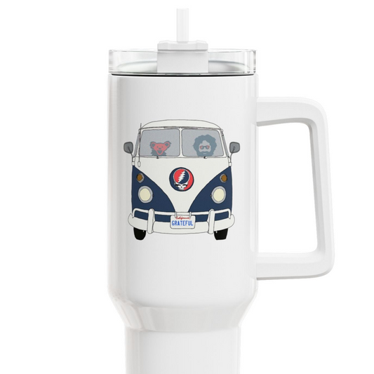 Jerry's On The Bus "Fat Man" Tumbler,  Double Insulated 40oz Travel Mug