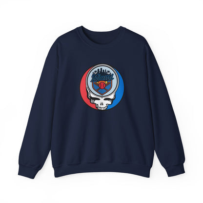 Miami Marlins Grateful Dead Stealie Crewneck Sweatshirt - MLB
