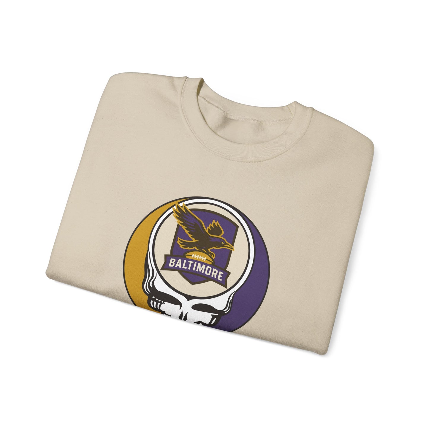 Baltimore Football Grateful Dead Stealie Crewneck Sweatshirt - NFL