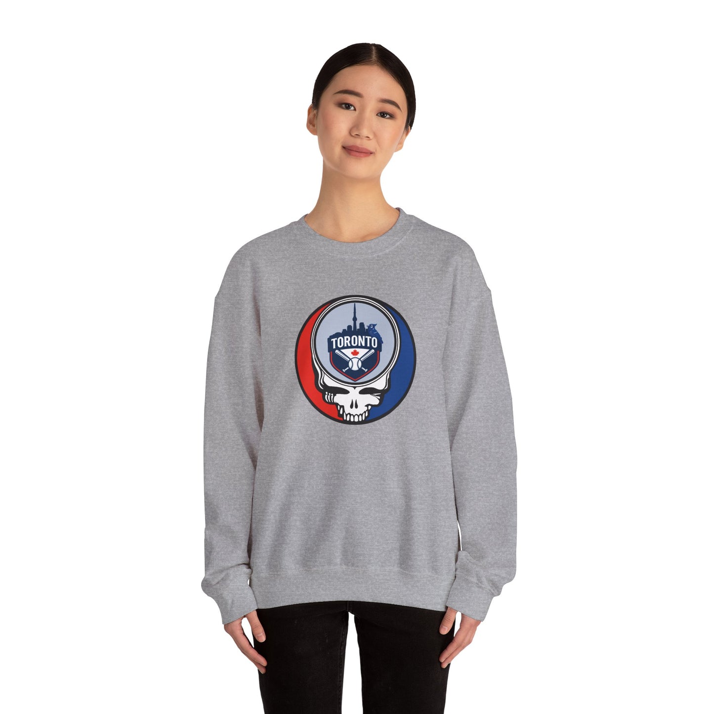 Toronto Blue Jays Stealie Grateful Dead Crewneck Sweatshirt - MLB