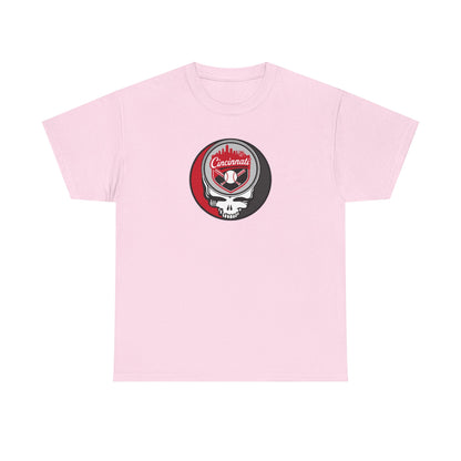 Cincinnati Reds Grateful Dead Steal Your Face T-Shirt - MLB