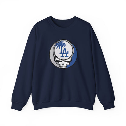 Los Angeles Dodgers Grateful Dead Stealie Crewneck Sweatshirt - MLB